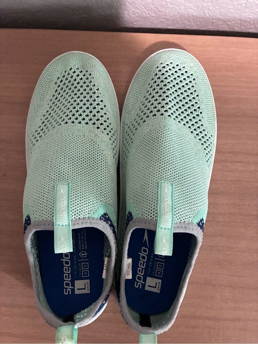 Speedo Junior Surf Strider Water Shoes Socks Aqua Sail Blue Girls Large 4-5